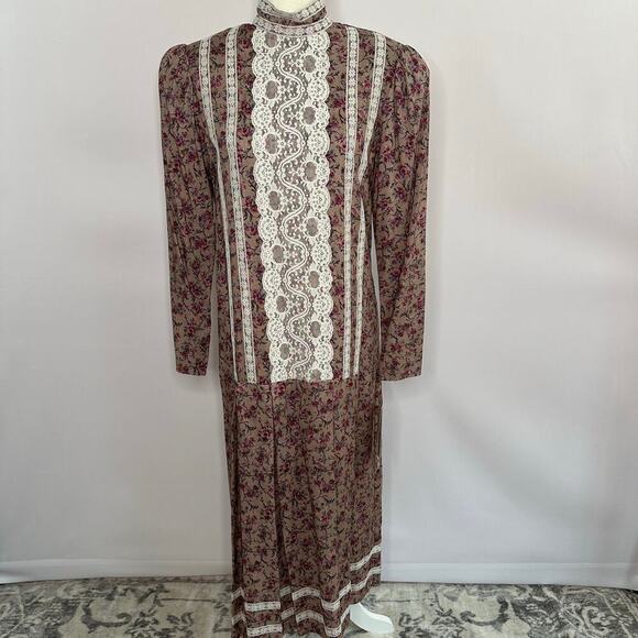 Gunne Sax by Jessica McClintock Vintage Floral Prairie /Cottagecore Dress NWT - Picture 2 of 8